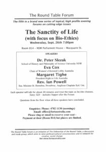 Sanctity of Life (with Focus on Bio-Ethics)