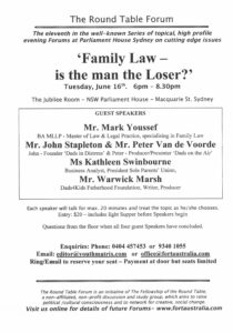 Family Law – Is the Man a Loser?