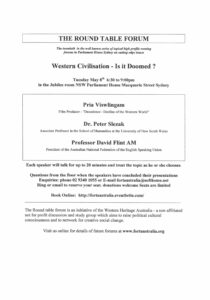 Western Civilisation – Is it Doomed?
