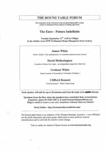 The Euro – Future Indeterminate