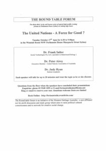 The United Nations – A Force for Good?