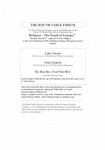 Refugees – The Death of Europe?