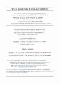 The War on the Past
