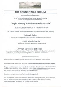 Anglo Identity in Multicultural Australia.
