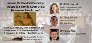 Australia’s Family Court at 50: Reform or Revolution?